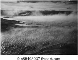 Indifférent Art Print - Surface Of Water Presents A Different Texture In, "fountain Geyser Pool, Yellowstone National Park, " Wyoming. Photographs Of National Parks And Monuments, Compiled 1941 - 1942, Documenting The Period Ca. 1933 - 1942.