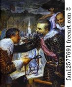 1634 35 Oil On Canvas Museo Del Prado Art Print - Surrender Of Breda (Las Lanzas). Detail