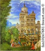 Stones Art Print - Susanna At Her Bath And The Stoning Of The Old Men