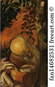 1555 Art Print - Susannah And The Elders. Detail