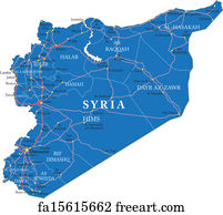 Free art print of Syria infographic map vector illustration. Syria map ...