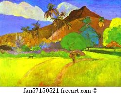 Usa Art Print - Tahitian Landscape