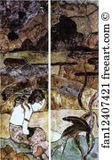 Women Glasses Art Print - Tahitian Woman In A Landscape