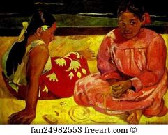 Paul Gauguin Art Print - Tahitian Women (On The Beach)