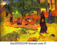 1892 Oil On Canvas Collection Of Otto Krebs Art Print - Taperaa Mahana