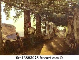 1828 Oil On Canvas The Tretyakov Gallery Art Print - Terrace On The Seashore