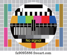 Free art print of Test tv screen background Old tv no signal tee