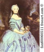 Antoine Pesne Art Print - The Actress Babette Cochois