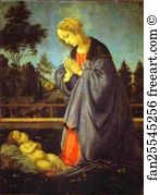 Filippino Lippi Art Print - The Adoration Of The Child