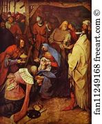 1564 Oil On Panel National Gallery Art Print - The Adoration Of The Kings