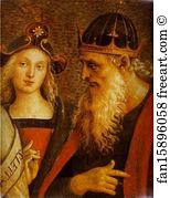 The Almighty With Prophets And Sibyls Detail Art Print - The Almighty With Prophets And Sibyls. Detail