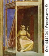 The Angel Appearing To St Anne Art Print - The Angel Appearing To St. Anne. Detail