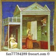 Appearing Art Print - The Angel Appearing To St. Anne