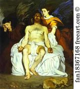 Mort Art Print - The Angels At Christ's Tomb. (Les Anges Au Tombeau Du Christ, Le Christ Mort Aux Anges)