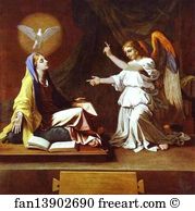1655 Oil On Canvas National Gallery Art Print - The Annunciation