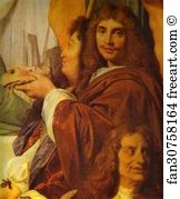 The Apotheosis Of Homer Art Print - The Apotheosis Of Homer. Detail: Racine, Moliere, Boileau.
