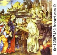 Apparition Art Print - The Apparition Of The Virgin To St. Bernard