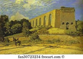 1874 Oil On Canvas Toledo Museum Of Art Art Print - The Aqueduct At Marly
