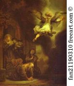 Tobias Art Print - The Archangel Leaving The Family Of Tobias