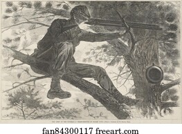 Duty Art Print - The Army Of The Potomac--A Sharp-Shooter On Picket Duty