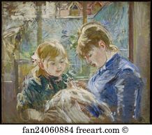 Julie Art Print - The Artist's Daughter Julie And Her Nanny