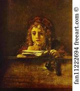 The Artists Son Art Print - The Artist's Son Titus At His Desk