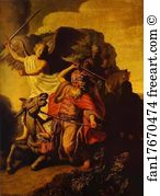 Talking Art Print - The Ass Of Balaam Talking Before The Angel