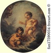 Infant Art Print - The Baby Jesus And The Infant Saint John