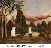 College Art Print - The Banks Of The Oise. / Bords De L'oise