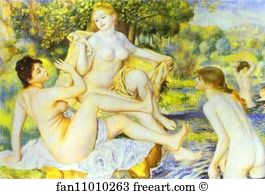 1887 Oil On Canvas Philadelphia Museum Of Art Art Print - The Bathers