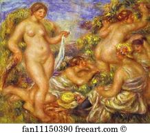 1918 Oil On Canvas Barnes Foundation Art Print - The Bathers
