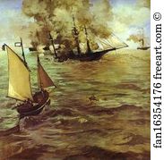 The Battle Of The Kearsarge And The Alabama Art Print - The Battle Of The Kearsarge And The Alabama