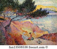 Henri Edmond Cross Delacroix Art Print - The Bay At Cavaliere