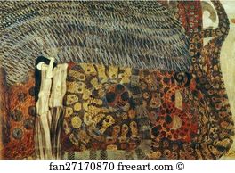 1902 The Österreichische Galerie Belvedere Art Print - The Beethoven Frieze: The Hostile Powers. Detail