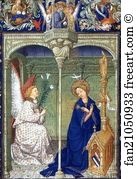 The Annunciation Detail Art Print - The Belles Heures Of Jean De France, Duke De Berry. Annunciation. Detail