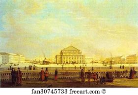 1803 Art Print - The Big Theater In St. Petersburg