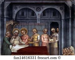 The Birth Of John The Baptist Detail Art Print - The Birth Of John The Baptist. Detail