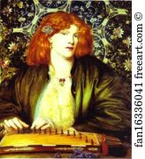 1865 Oil On Canvas Barber Institute Of Fine Arts Art Print - The Blue Bower