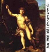 Desert Art Print - The Boy Baptist In The Desert