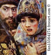 Vasily Surikov Art Print - The Boyarynia Morozova. Detail