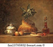 Jean Baptiste Simeon Chardin Art Print - The Brioche