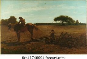 Brushing Art Print - The Brush Harrow / Harrowing, Spring Time