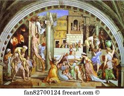 1514 Art Print - The Burning Of The Borgo