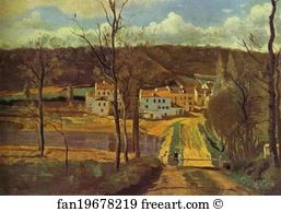 1835 Art Print - The Cabassud Houses At Ville-D'avray / Les Maisons Cabassud A Ville-D'avray