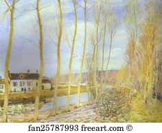 Loing Art Print - The Canal Du Loing At Moret