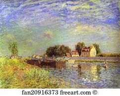 Loing Art Print - The Canal Du Loing At St. Mammes