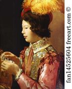 Ace Art Print - The Card-Sharp With The Ace Of Clubs. Detail