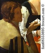 Ace Art Print - The Card-Sharp With The Ace Of Diamonds. Detail
