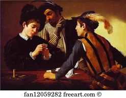 Tx Art Print - The Cardsharps (I Bari)