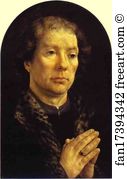 1517 Oil On Panel Louvre Art Print - The Carondelet Diptych: Jean Carondelet (Left)